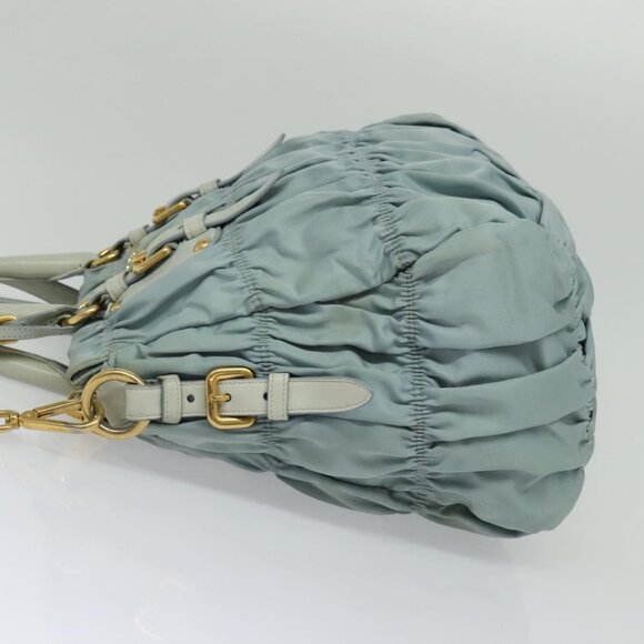 PRADA Hand Bag Nylon 2way Light Blue Auth - Picture 4 of 16